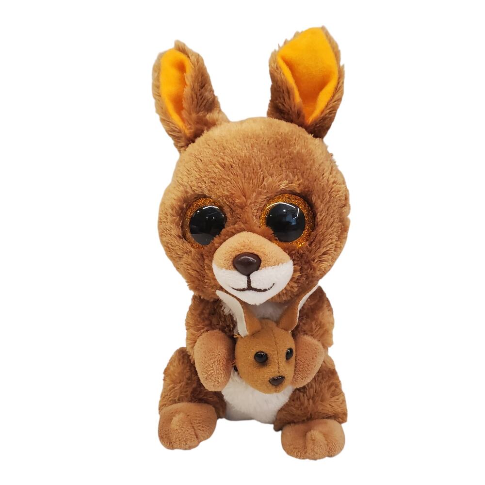 Ty Silk KIPPER Kangaroo with baby 8" Plush Animal Toy 2017